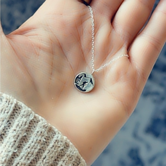 Sterling Silver Mountain Necklace - Picture 5 of 10
